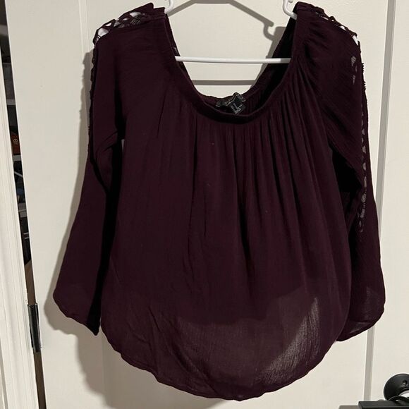 Open neck/Elastic Neckline Hang Blouse - Picture 5 of 5